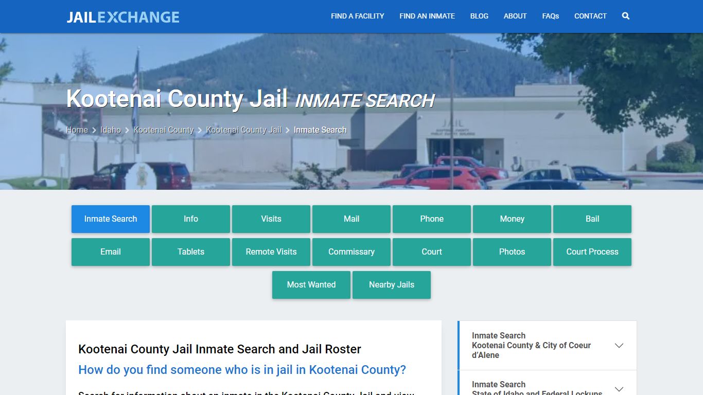 Inmate Search: Roster & Mugshots - Kootenai County Jail, ID